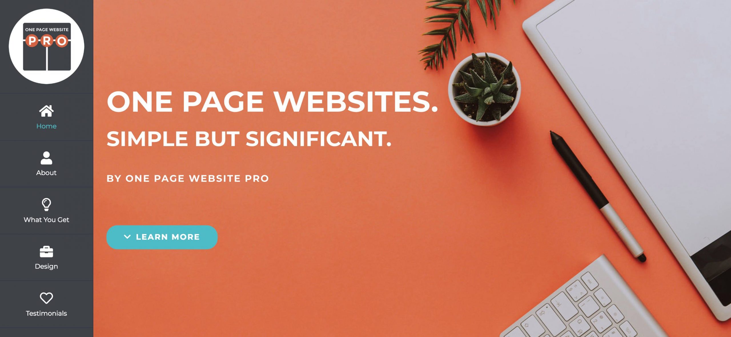 Single Page Website Design