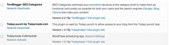 common plugins WordPress Multisite