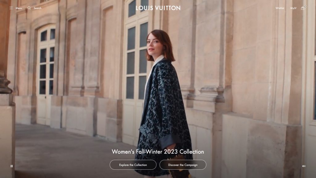 Louis Vuitton website development
