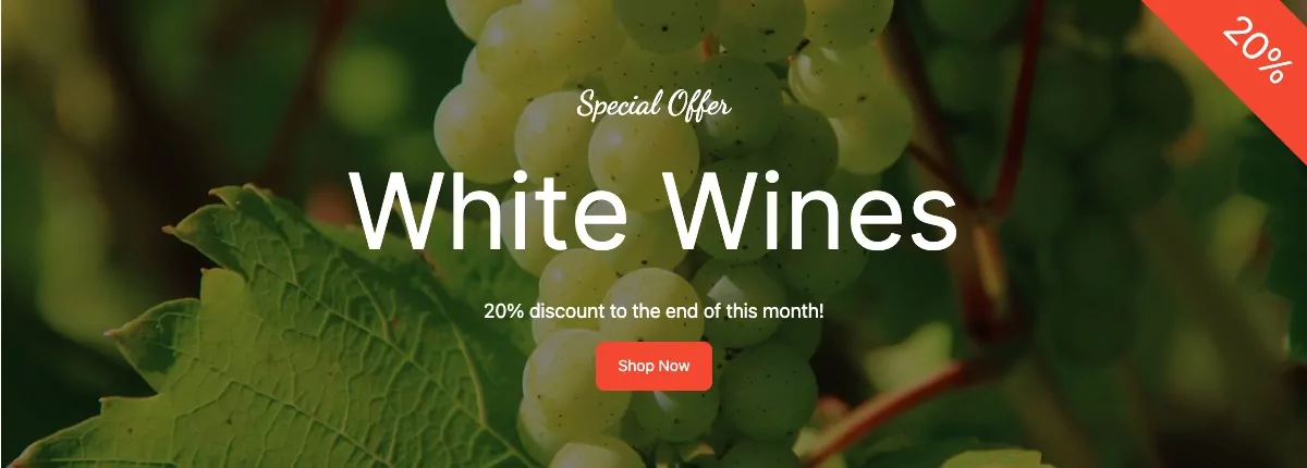 GoodWine hero WordPress pattern